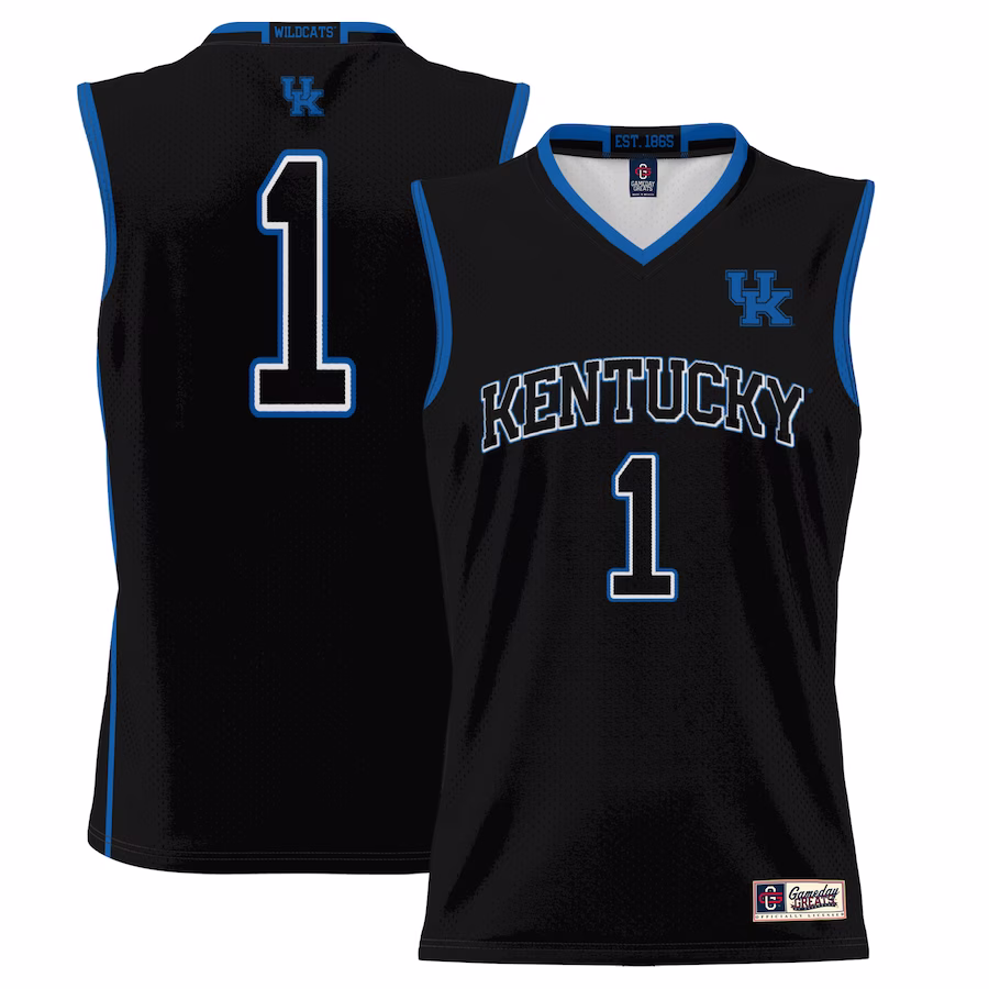 #1 Kentucky Wildcats GameDay Greats Youth Lightweight Basketball Jersey - Black - Jersey