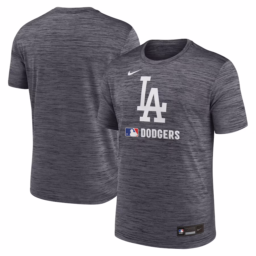 Men's Los Angeles Dodgers Nike Black Authentic Collection Velocity Performance Practice T-Shirt - Jersey