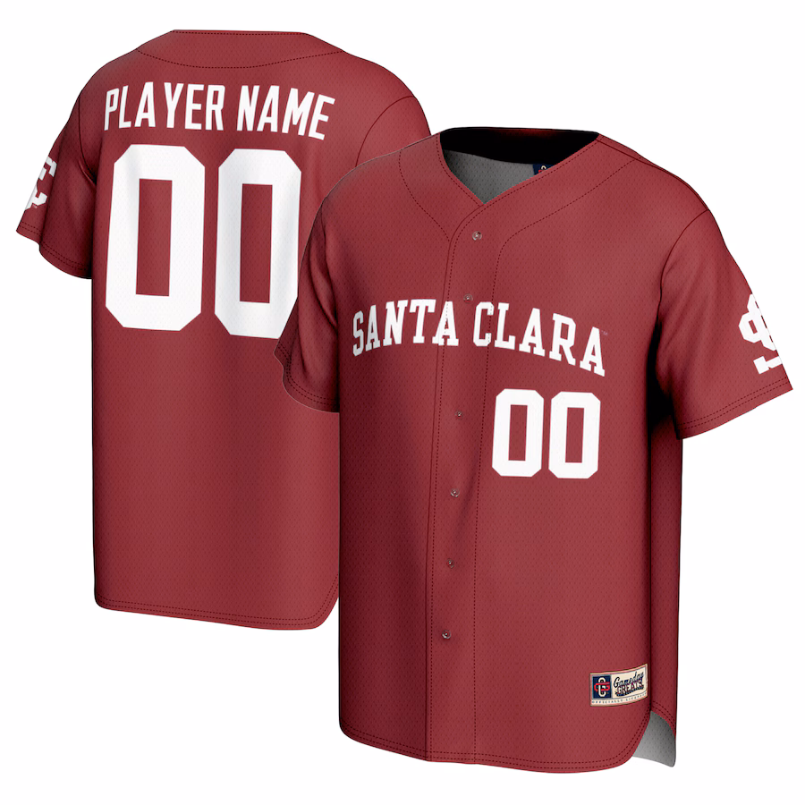 Santa Clara Broncos GameDay Greats Unisex NIL Pick-A-Player Baseball Lightweight Jersey - Maroon - Jersey