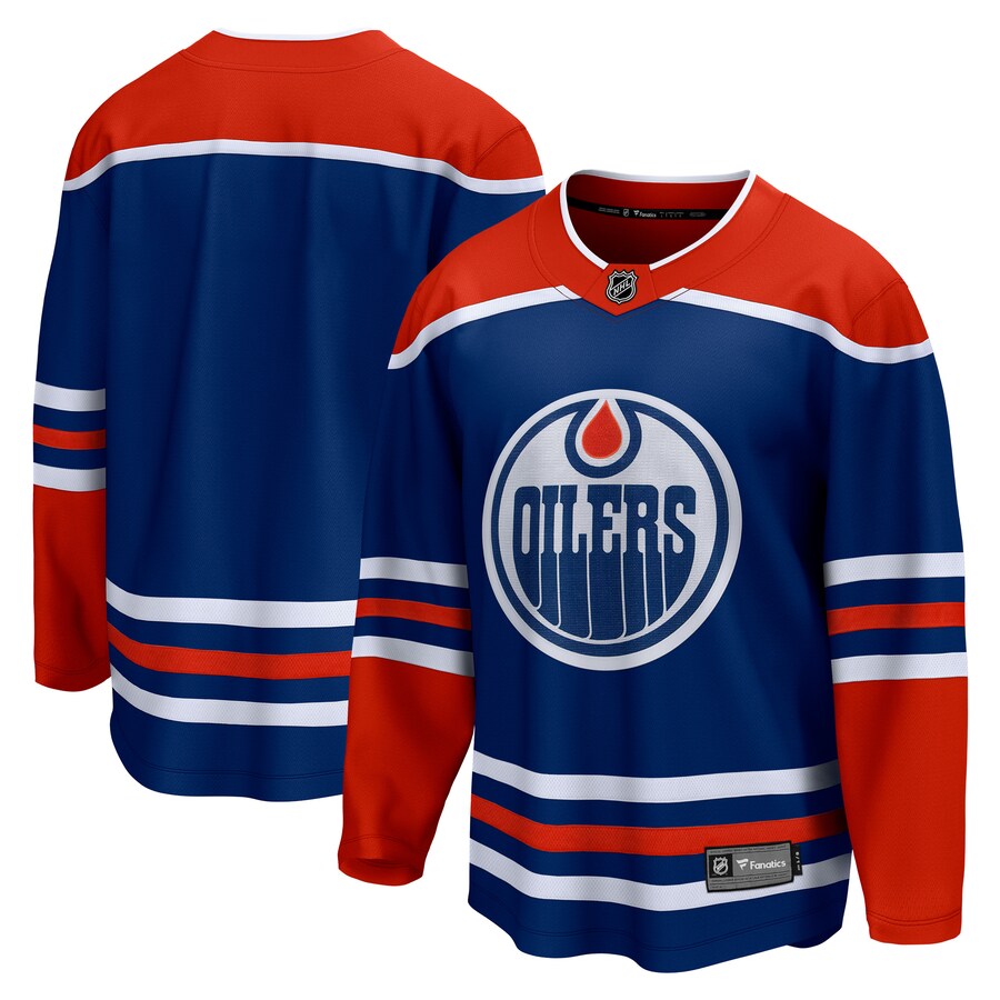 Men's Edmonton Oilers Fanatics Branded Royal Home Breakaway Blank Jersey - Jersey