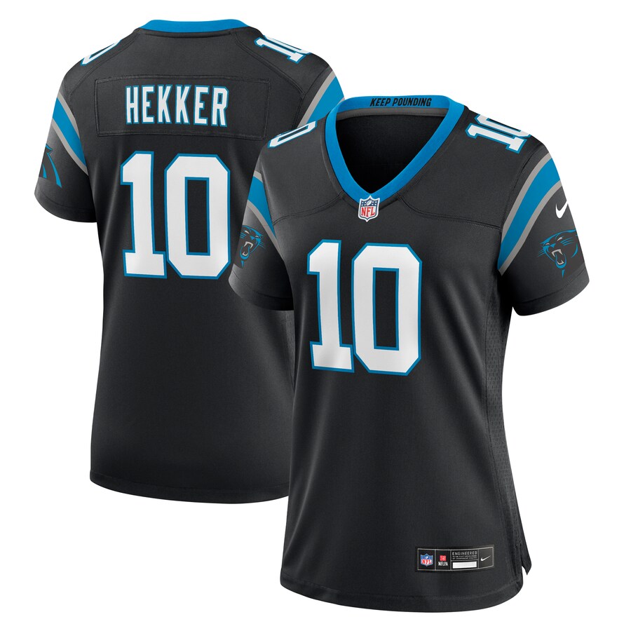 Women's Carolina Panthers Johnny Hekker Nike Black Team Game Jersey - Jersey