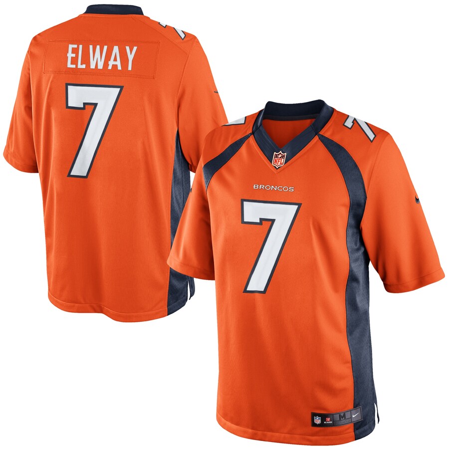 Mens Nike John Elway Orange Denver Broncos Retired Player Limited Jersey - Jersey
