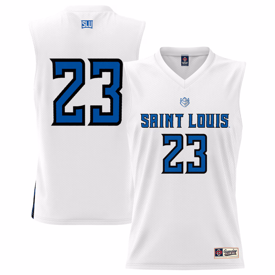 #23 Saint Louis Billikens GameDay Greats Unisex Lightweight Basketball Jersey - White - Jersey