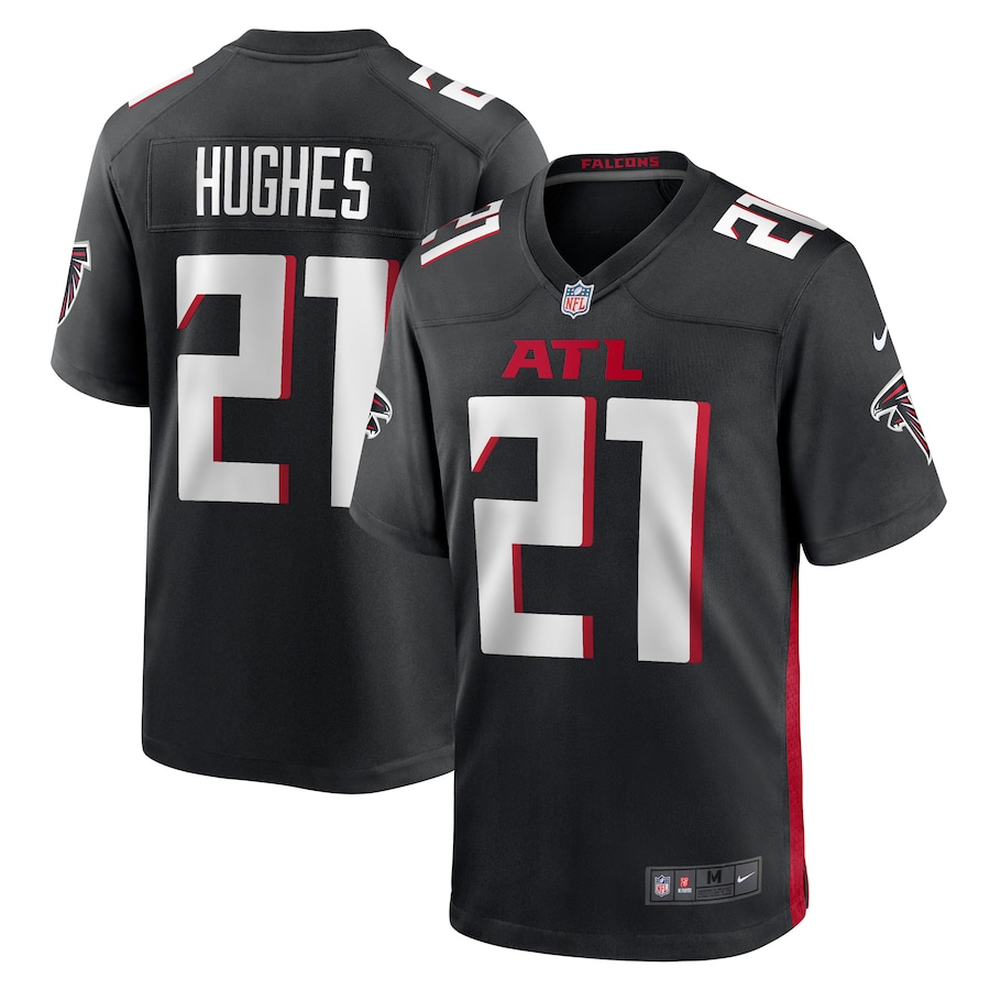 Men's Atlanta Falcons Mike Hughes Nike Black Game Player Jersey - Jersey