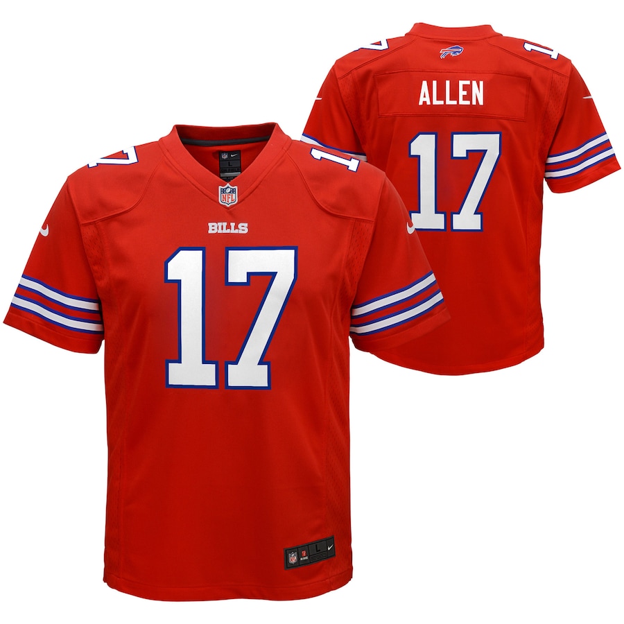 Youth Buffalo Bills Josh Allen Nike Red Alternate Game Jersey - Jersey