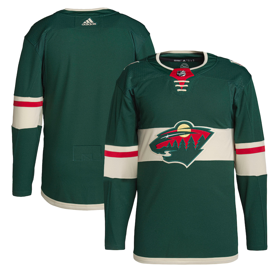 Men's Minnesota Wild adidas Green Home Primegreen Authentic Jersey - Jersey