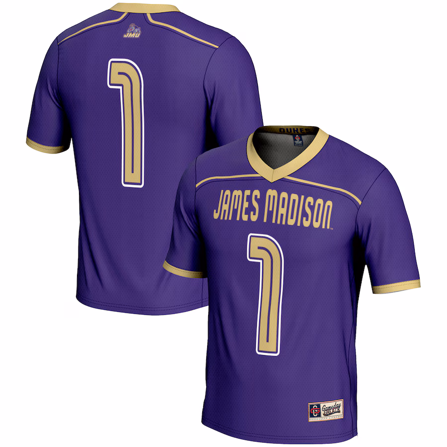 Youth GameDay Greats  Purple James Madison Dukes #1 Lightweight Lacrosse Jersey - Jersey