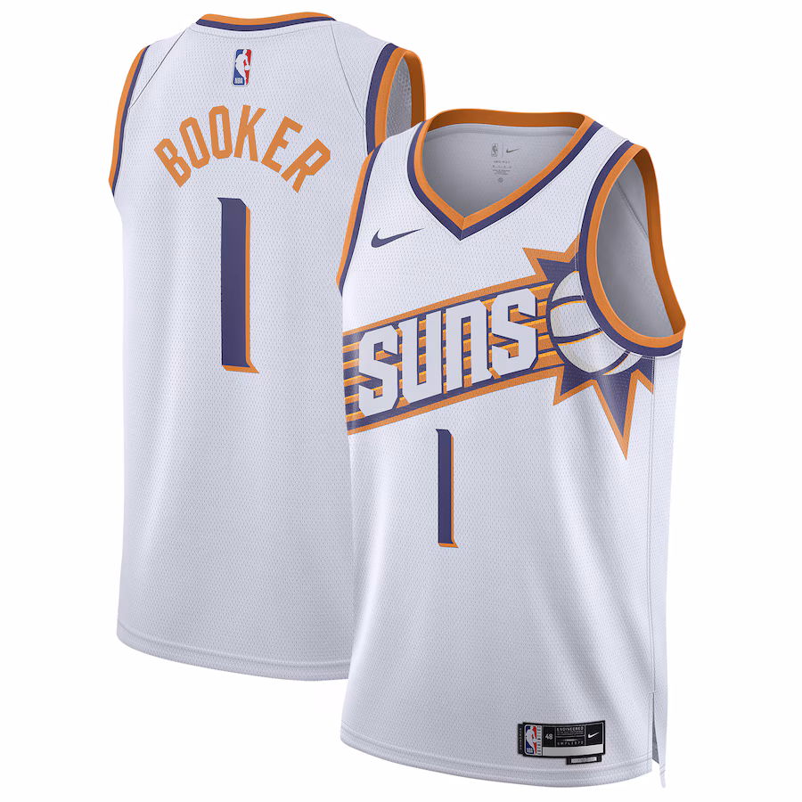 Unisex Phoenix Suns Devin Booker Nike White Swingman Jersey - Association Edition - Jersey