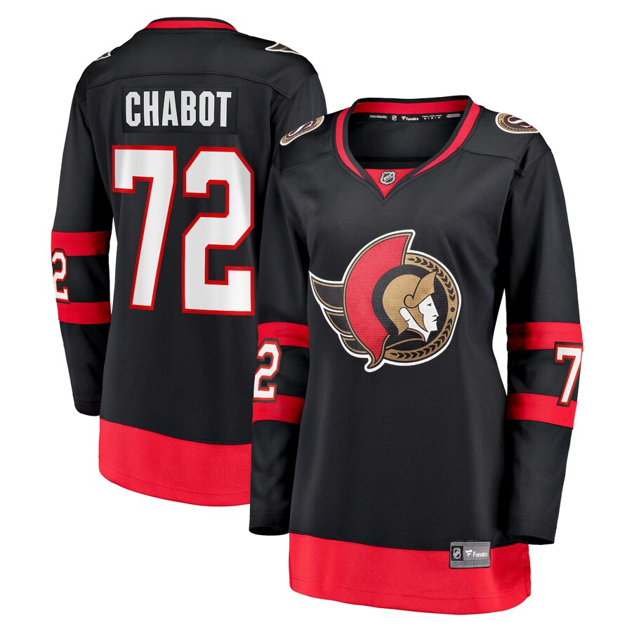 Women's Ottawa Senators Thomas Chabot Fanatics Branded Black 2020/21 Home Premier Breakaway Player Jersey - Jersey