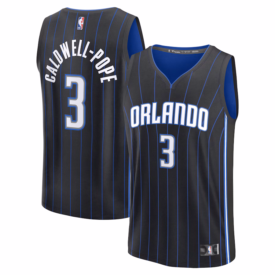 Men's Orlando Magic Kentavious Caldwell-Pope Fanatics Black Fast Break Replica Player Jersey - Icon Edition - Jersey