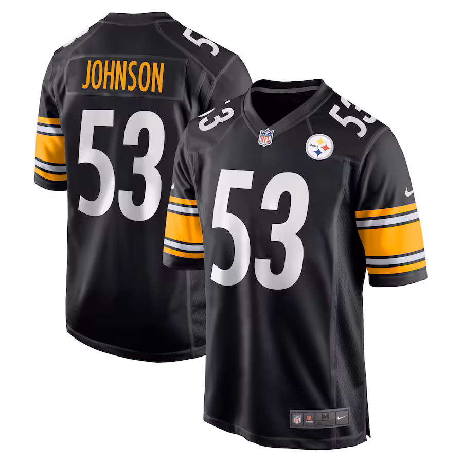 Men's Pittsburgh Steelers Kyron Johnson Nike  Black  Game Jersey - Jersey
