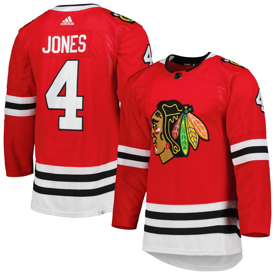 Men's Chicago Blackhawks Seth Jones adidas Red Home Primegreen Authentic Pro Player Jersey - Jersey