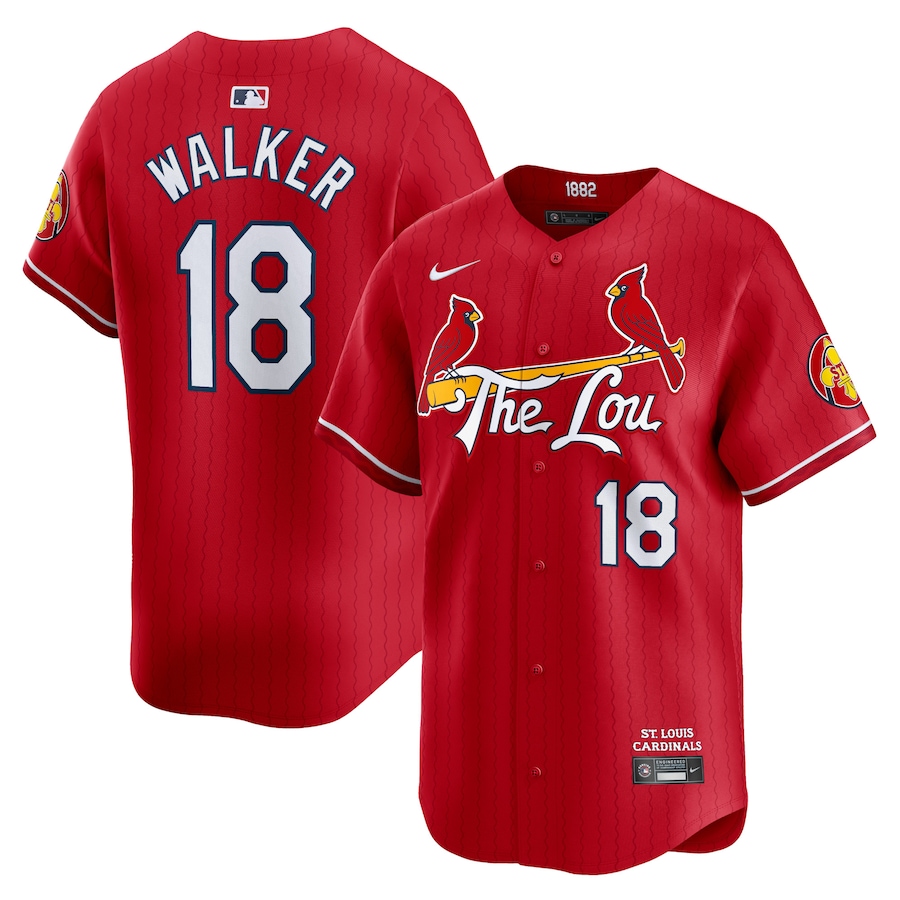 Men's St. Louis Cardinals Jordan Walker Nike Red 2024 City Connect Limited Player Jersey - Jersey