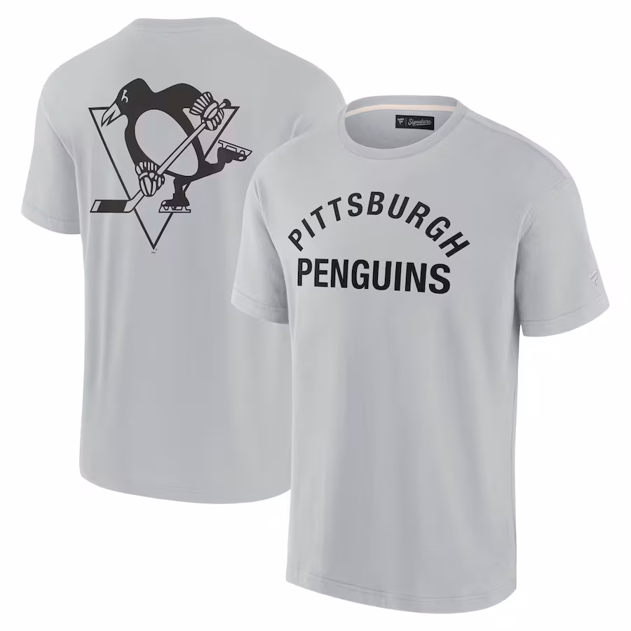 Unisex Pittsburgh Penguins Fanatics Gray Elements Super Soft Short Sleeve T-Shirt - Jersey