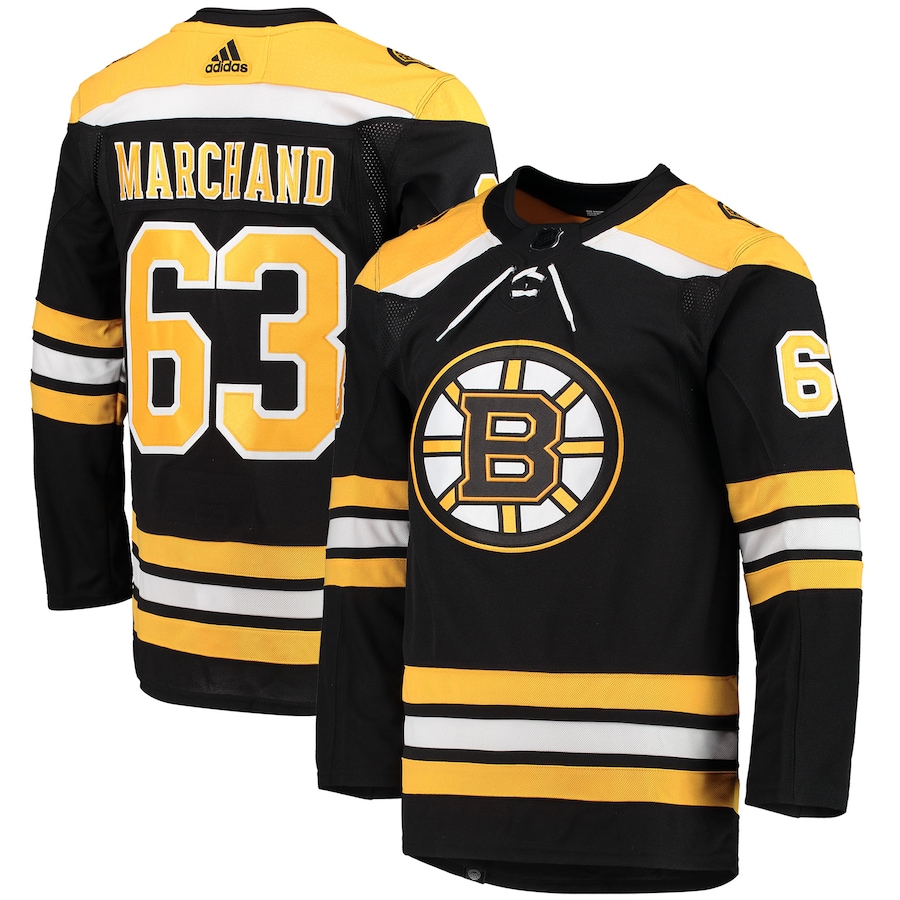 Men's Boston Bruins Brad Marchand adidas Black Home Primegreen Authentic Pro Player Jersey - Jersey