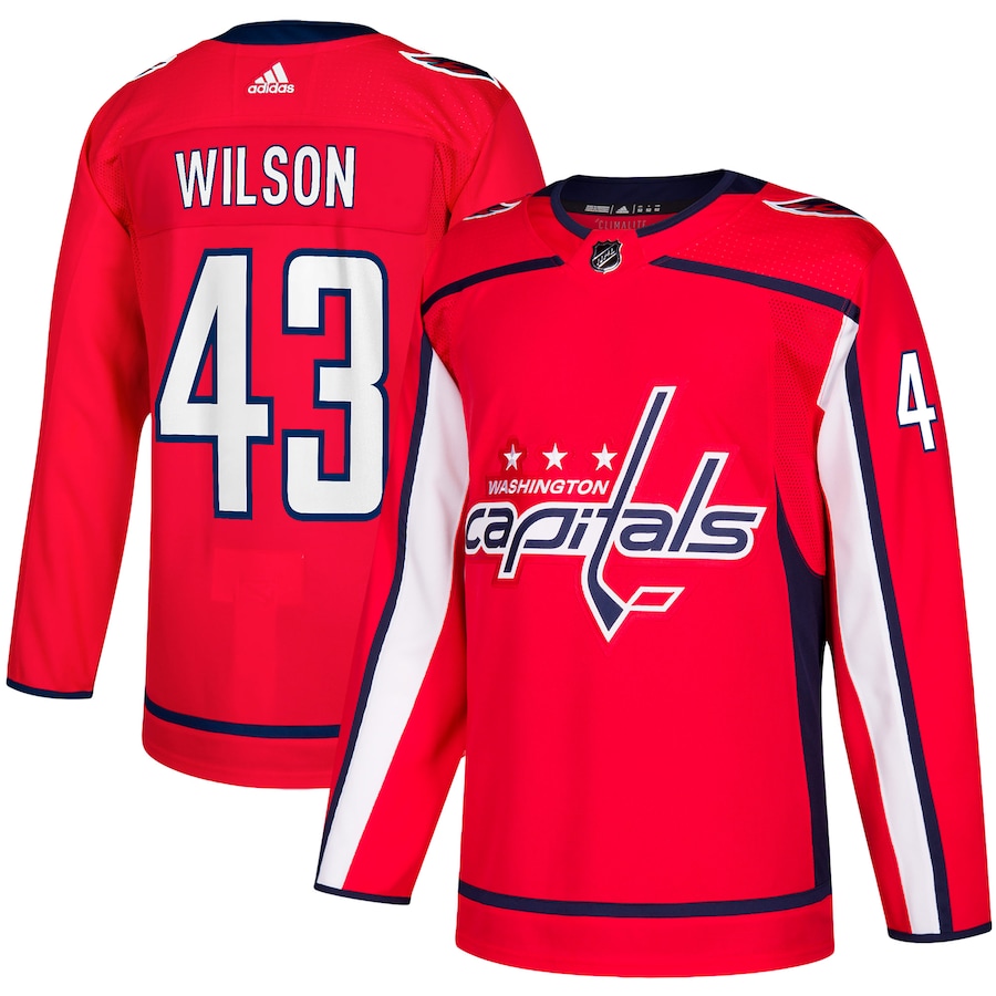 Men's Washington Capitals Tom Wilson adidas Red Home Authentic Player Jersey - Jersey