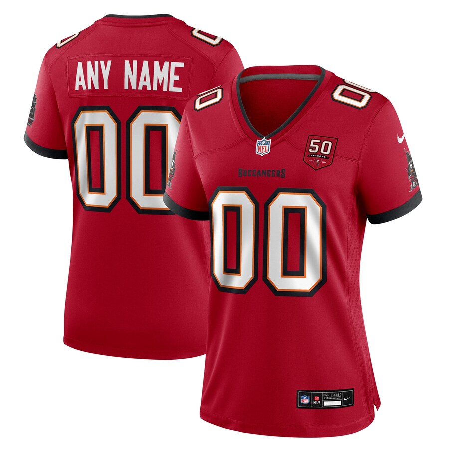 Women's Tampa Bay Buccaneers Nike Red 50th Anniversary Custom Game Jersey - Jersey