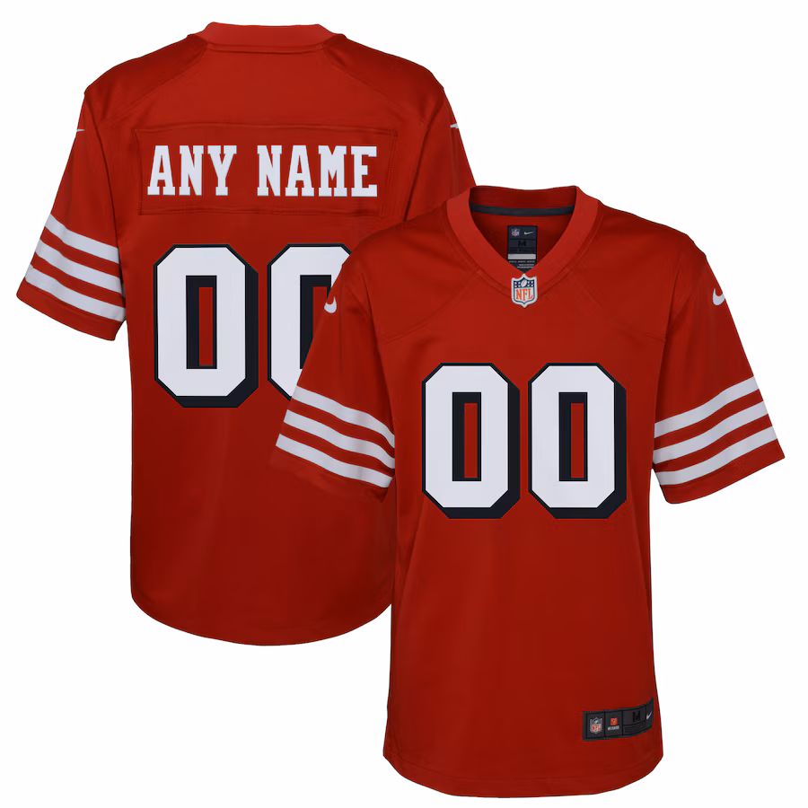 Youth San Francisco 49ers Nike Scarlet Alternate Custom Game Jersey - Jersey