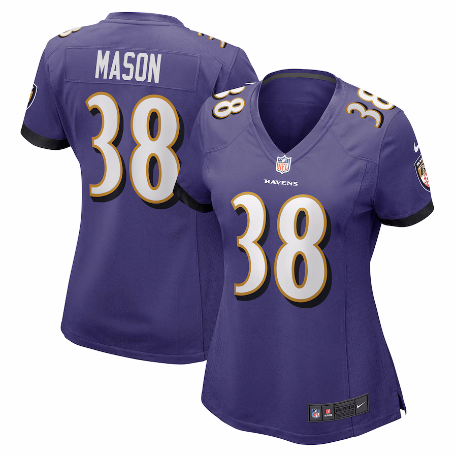 Women's Baltimore Ravens Ben Mason Nike Purple Game Jersey - Jersey