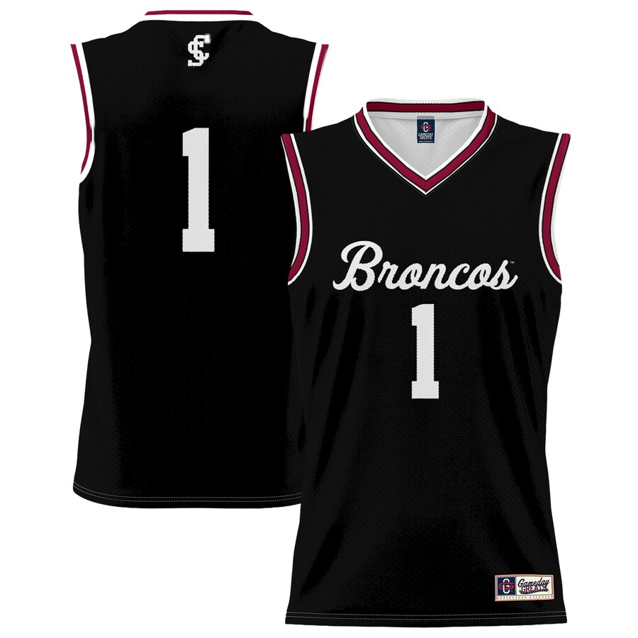 Unisex GameDay Greats #1 Black Santa Clara Broncos Lightweight Collegiate Basketball Fashion Jersey - Jersey