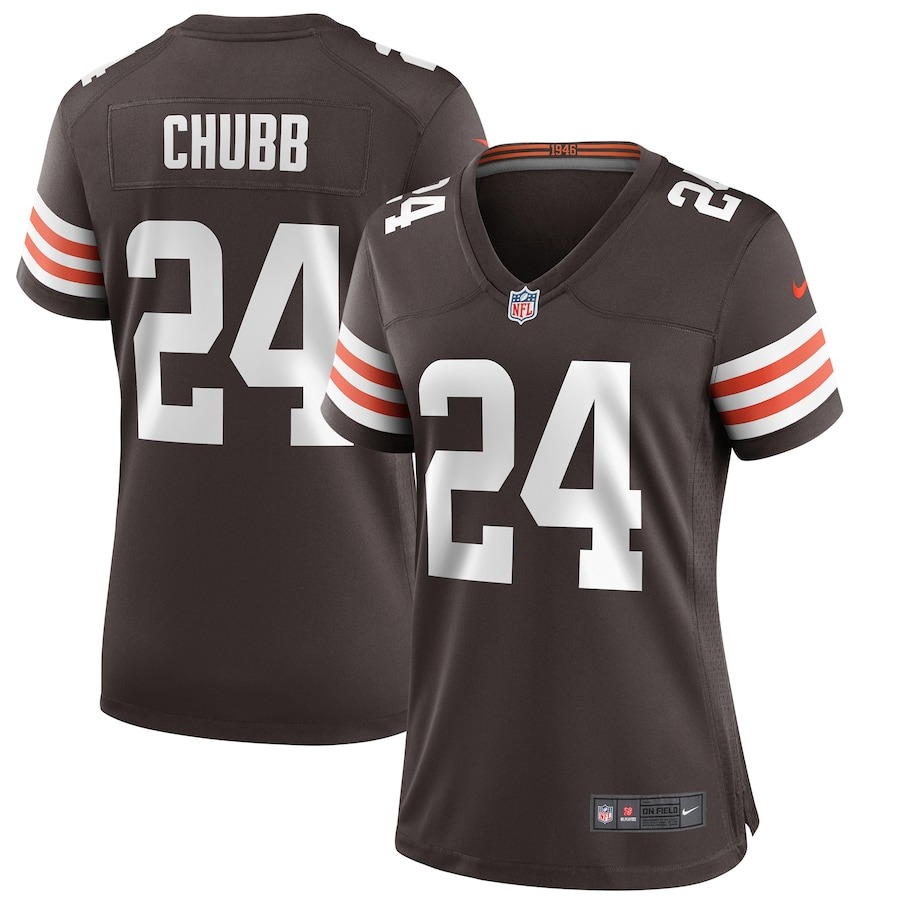 Women's Cleveland Browns Nick Chubb Nike Brown Game Jersey - Jersey