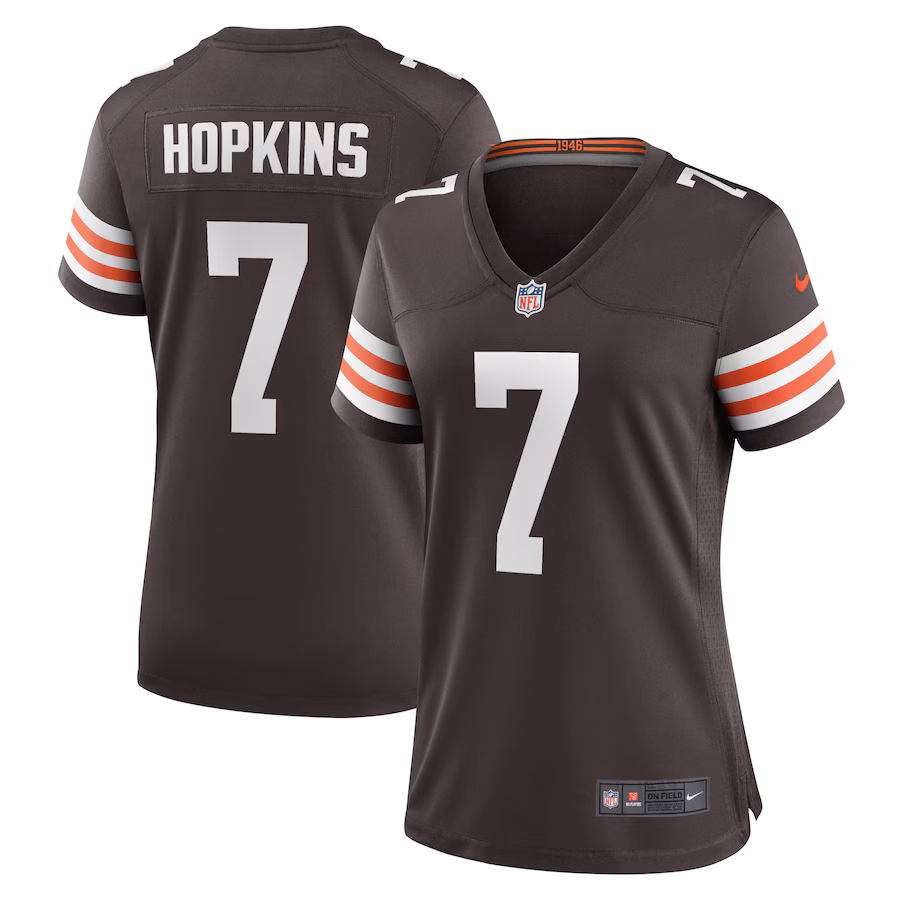 Women's Cleveland Browns Dustin Hopkins Nike  Brown Team Game Jersey - Jersey