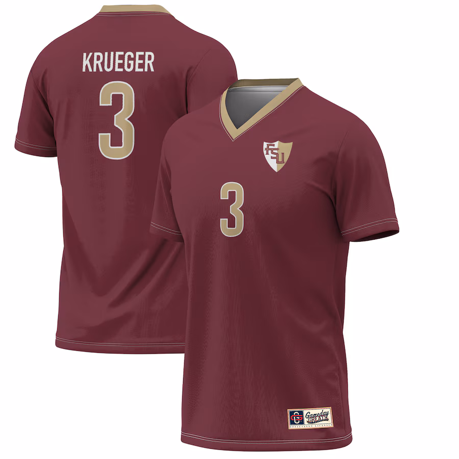 Men's GameDay Greats Casey Krueger Garnet Florida State Seminoles Lightweight Alumni Soccer Jersey - Jersey