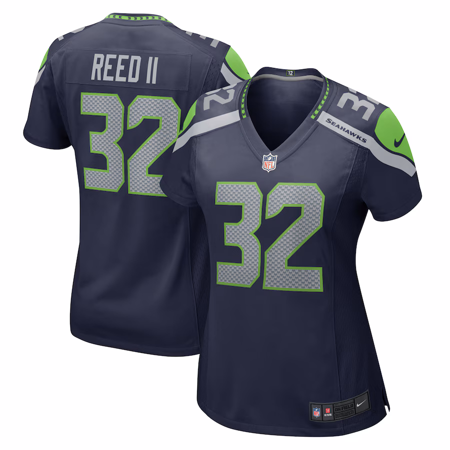 Women's Seattle Seahawks Jerrick Reed II Nike College Navy  Game Jersey - Jersey