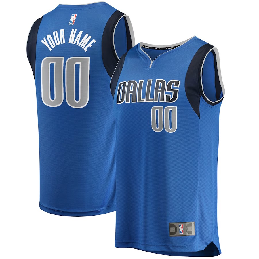 Youth Dallas Mavericks Fanatics Blue Fast Break Custom Replica Jersey - Icon Edition - Jersey