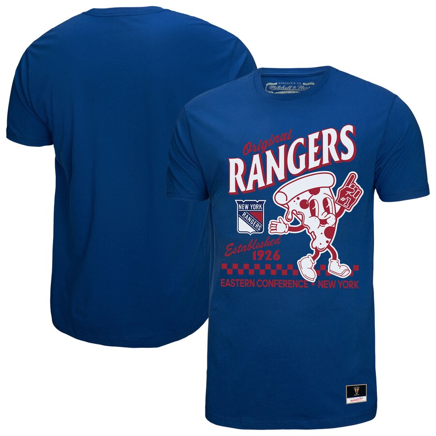Men's New York Rangers Mitchell & Ness Blue Local Food T-Shirt - Jersey
