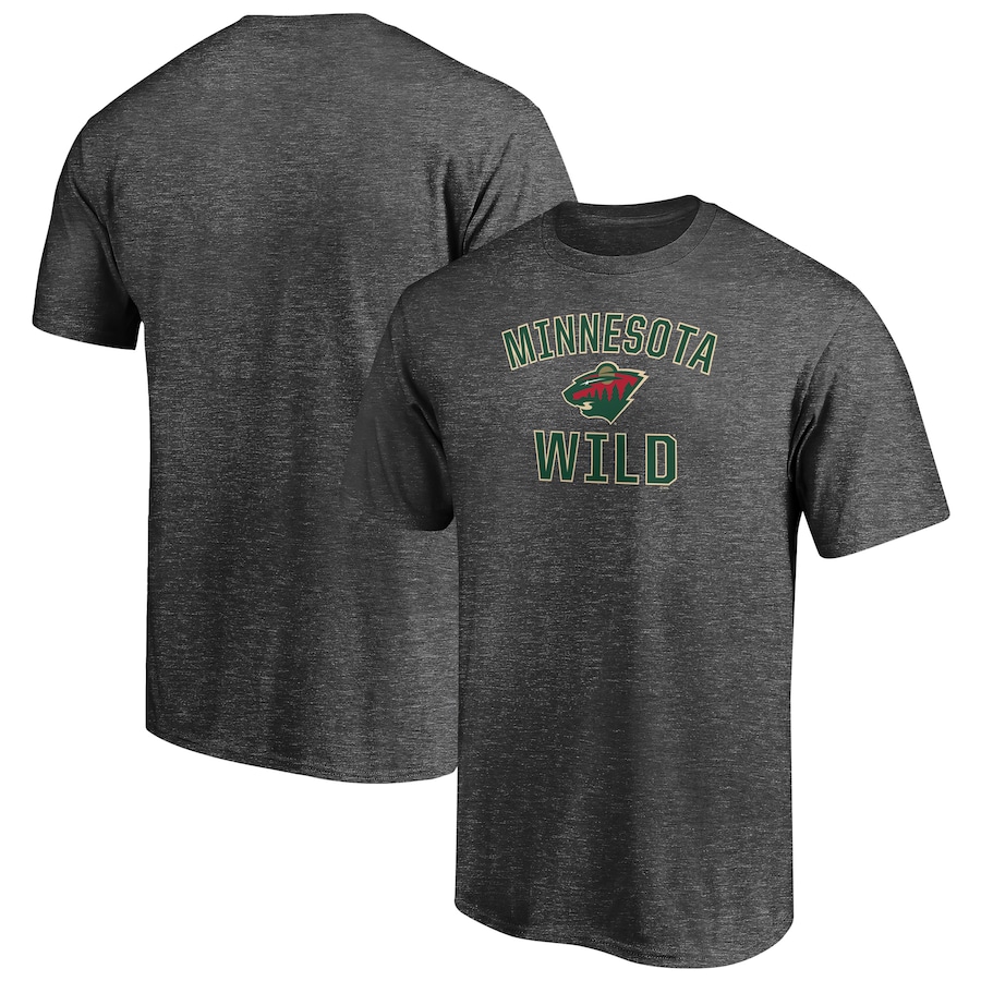 Men's Minnesota Wild Charcoal Victory Arch T-Shirt - Jersey