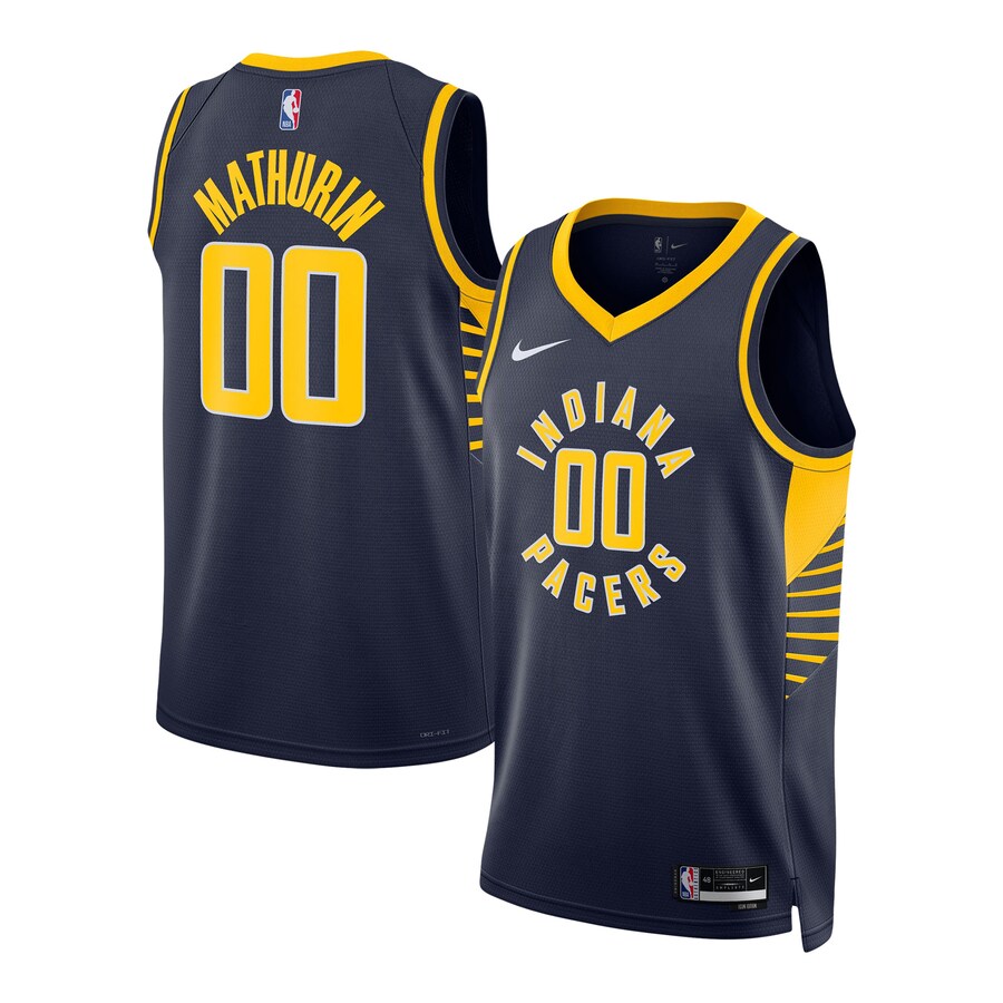 Unisex Indiana Pacers Bennedict Mathurin Nike Navy Swingman Jersey - Icon Edition - Jersey