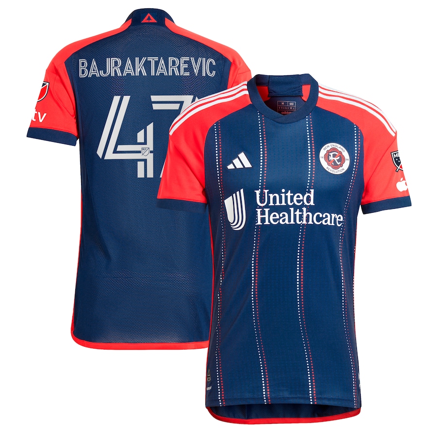 Men's New England Revolution Esmir Bajraktarevic adidas Navy 2024 Boston Tea Party Authentic Player Jersey - Jersey