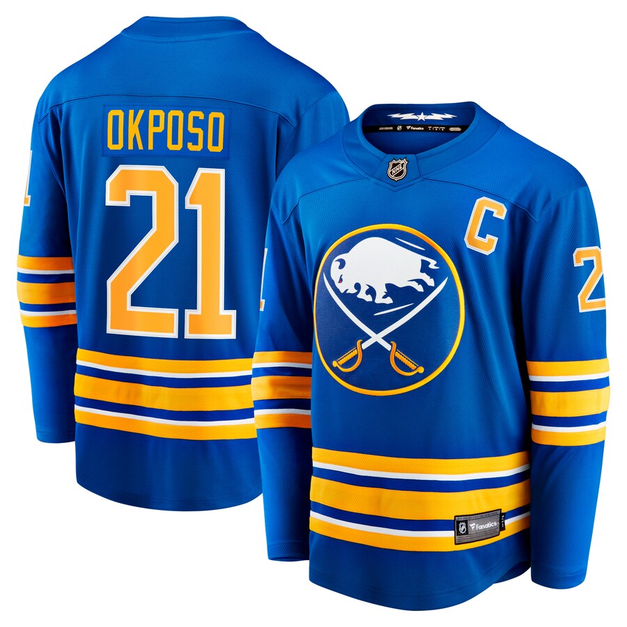 Men's Buffalo Sabres Kyle Okposo Fanatics Branded Royal Home Breakaway Jersey - Jersey