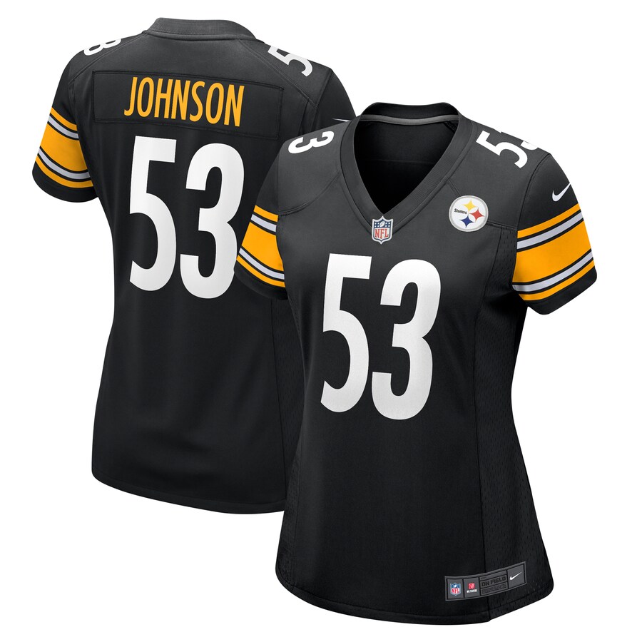 Women's Pittsburgh Steelers Kyron Johnson Nike  Black  Game Jersey - Jersey