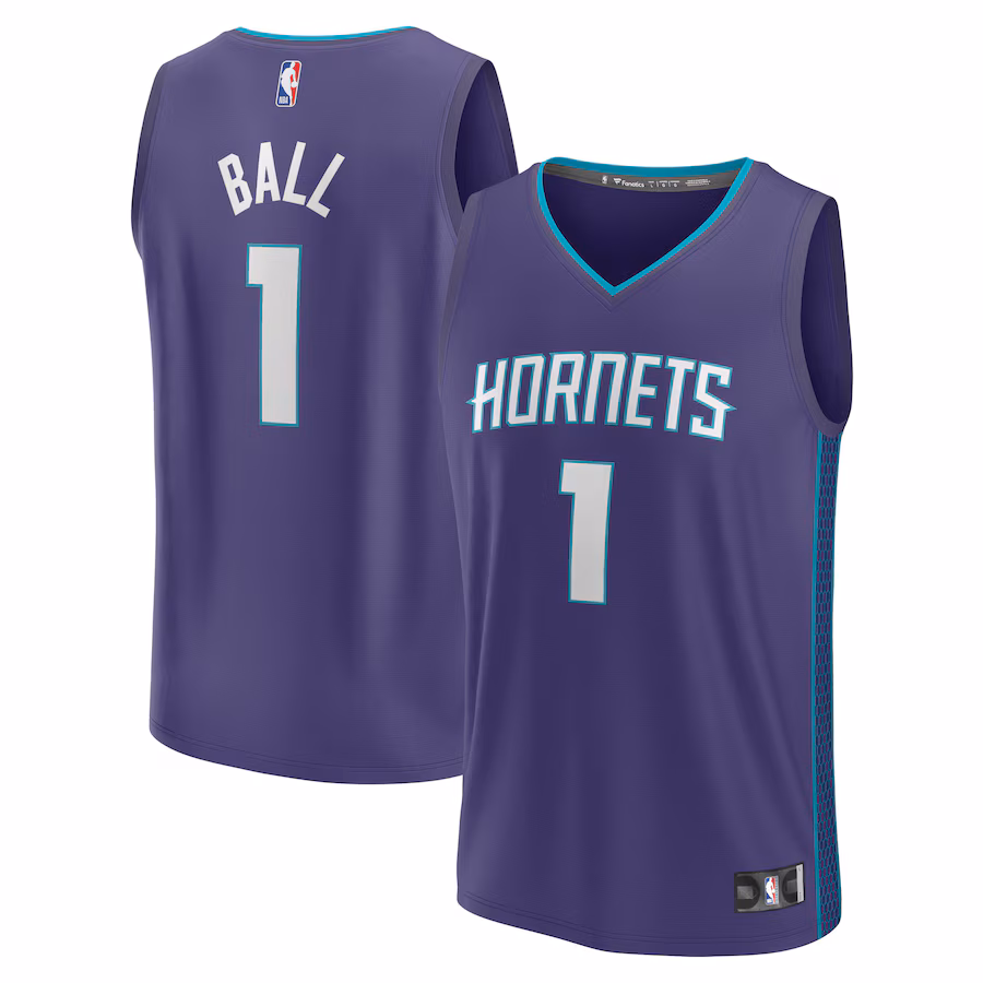 Men's Charlotte Hornets LaMelo Ball Fanatics Purple Fast Break Replica Player Jersey - Statement Edition - Jersey