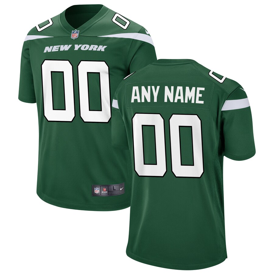New York Jets Nike Youth Custom Game Jersey - Gotham Green - Jersey