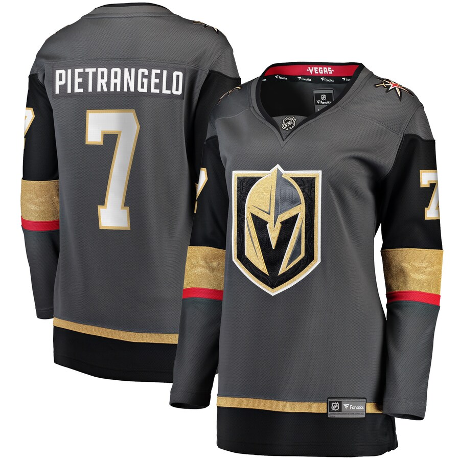 Women's Vegas Golden Knights Alex Pietrangelo Fanatics Branded Gray Alternate Premier Breakaway Player Jersey - Jersey