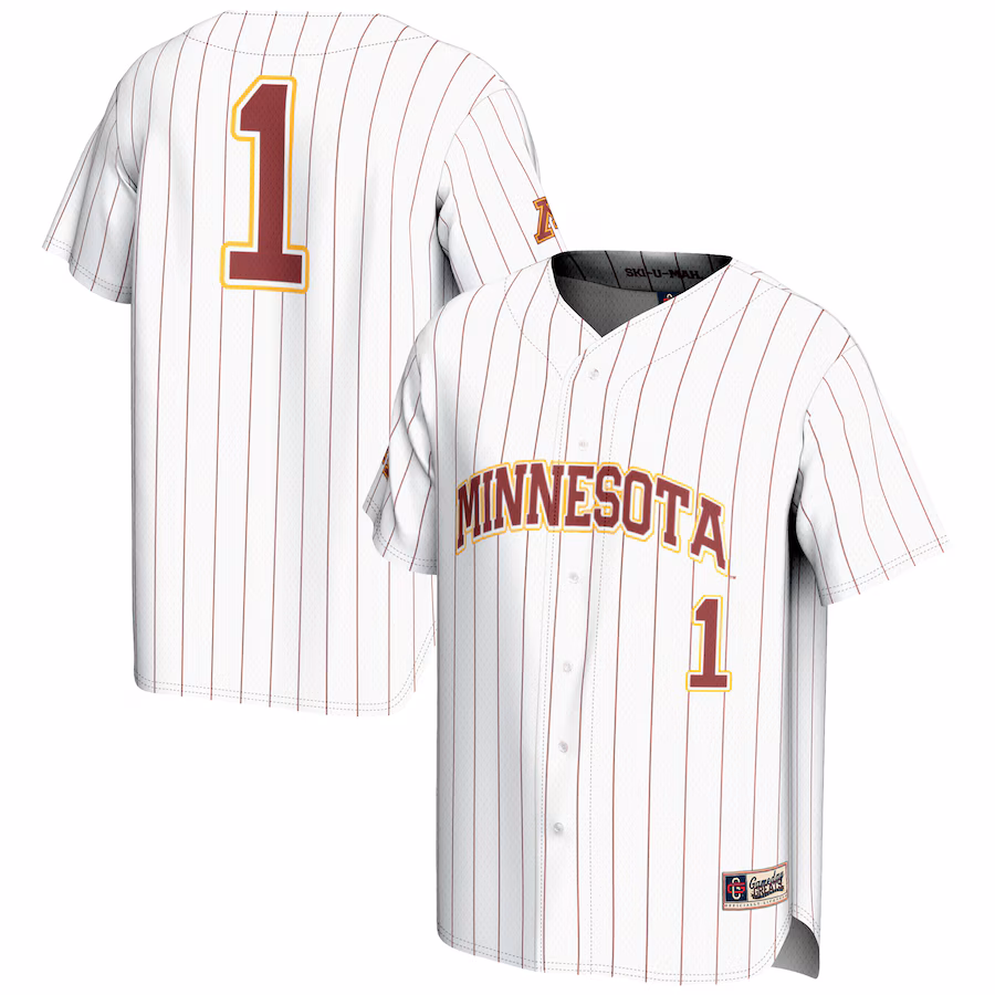 Unisex GameDay Greats #1 White Minnesota Golden Gophers Lightweight Baseball Jersey - Jersey