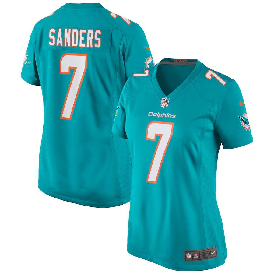 Women's Miami Dolphins Jason Sanders Nike Aqua Game Jersey - Jersey