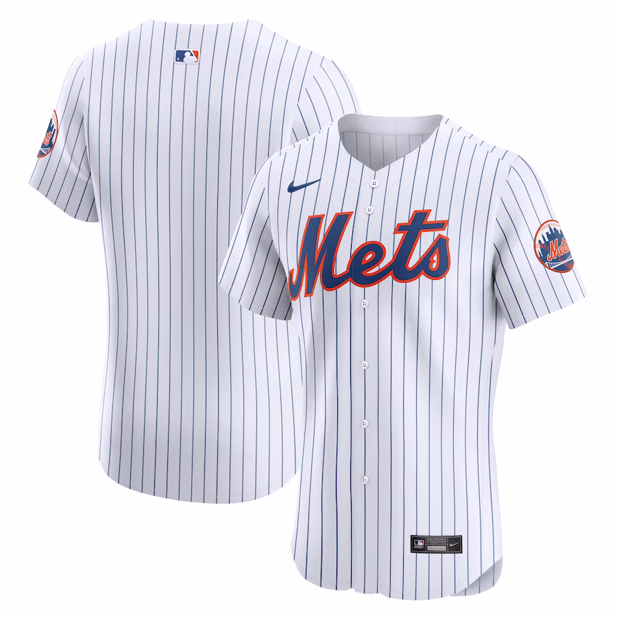 Men's New York Mets Nike White Home Elite Jersey - Jersey