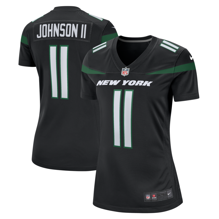 Women's New York Jets Jermaine Johnson II Nike Stealth Black Alternate Game Jersey - Jersey