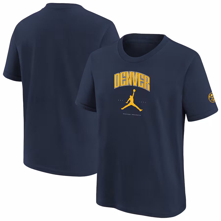 Youth Denver Nuggets Jordan Brand Navy Essential Cities T-Shirt - Jersey