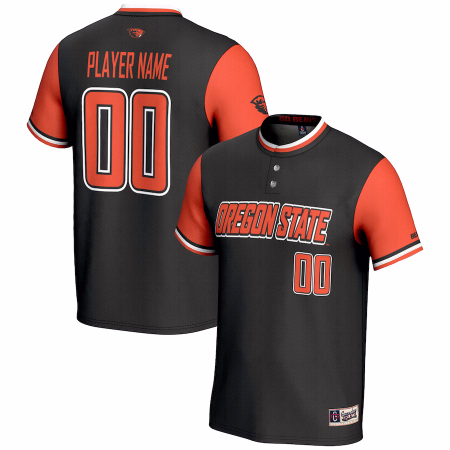 Oregon State Beavers GameDay Greats Unisex  NIL Pick-A-Player Lightweight Softball Jersey - Black - Jersey