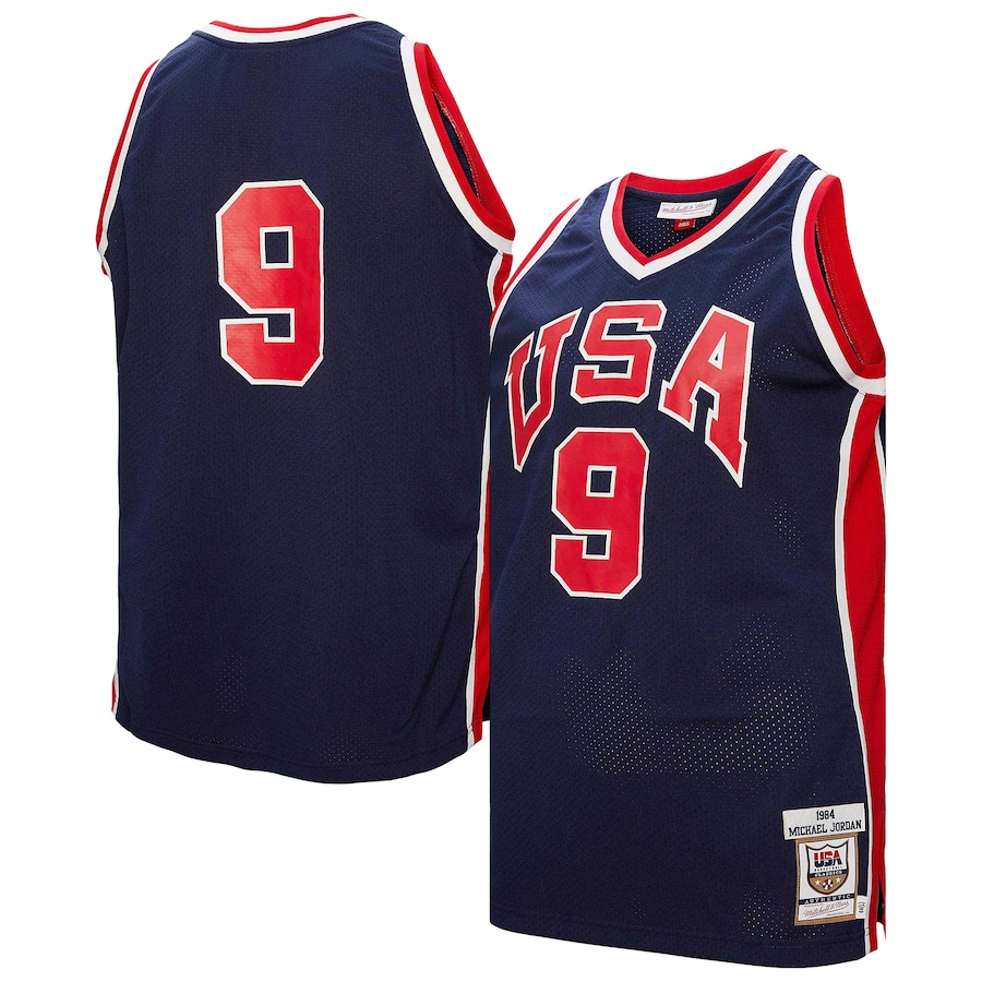 Men's USA Basketball Michael Jordan Mitchell & Ness Navy 1984 Authentic Jersey - Jersey