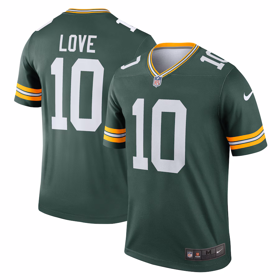 Men's Green Bay Packers Jordan Love Nike Green Legend Player Performance Top - Jersey