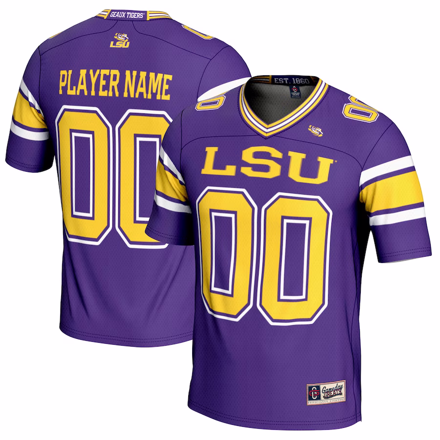 LSU Tigers GameDay Greats NIL Pick-A-Player Football Jersey - Purple - Jersey