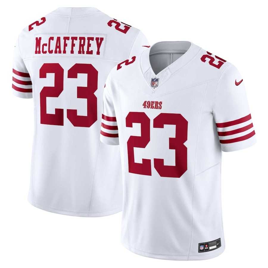 Men's San Francisco 49ers Christian McCaffrey Nike White Vapor F.U.S.E. Limited Jersey - Jersey