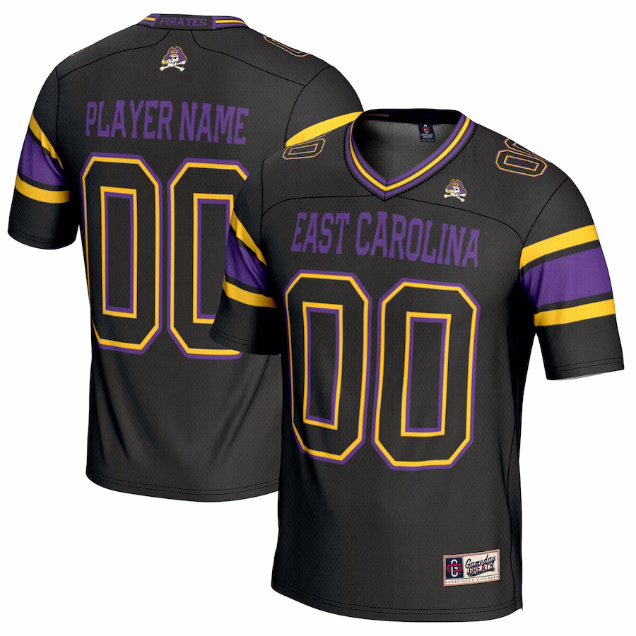 ECU Pirates GameDay Greats Youth NIL Pick-A-Player Football Jersey - Black - Jersey