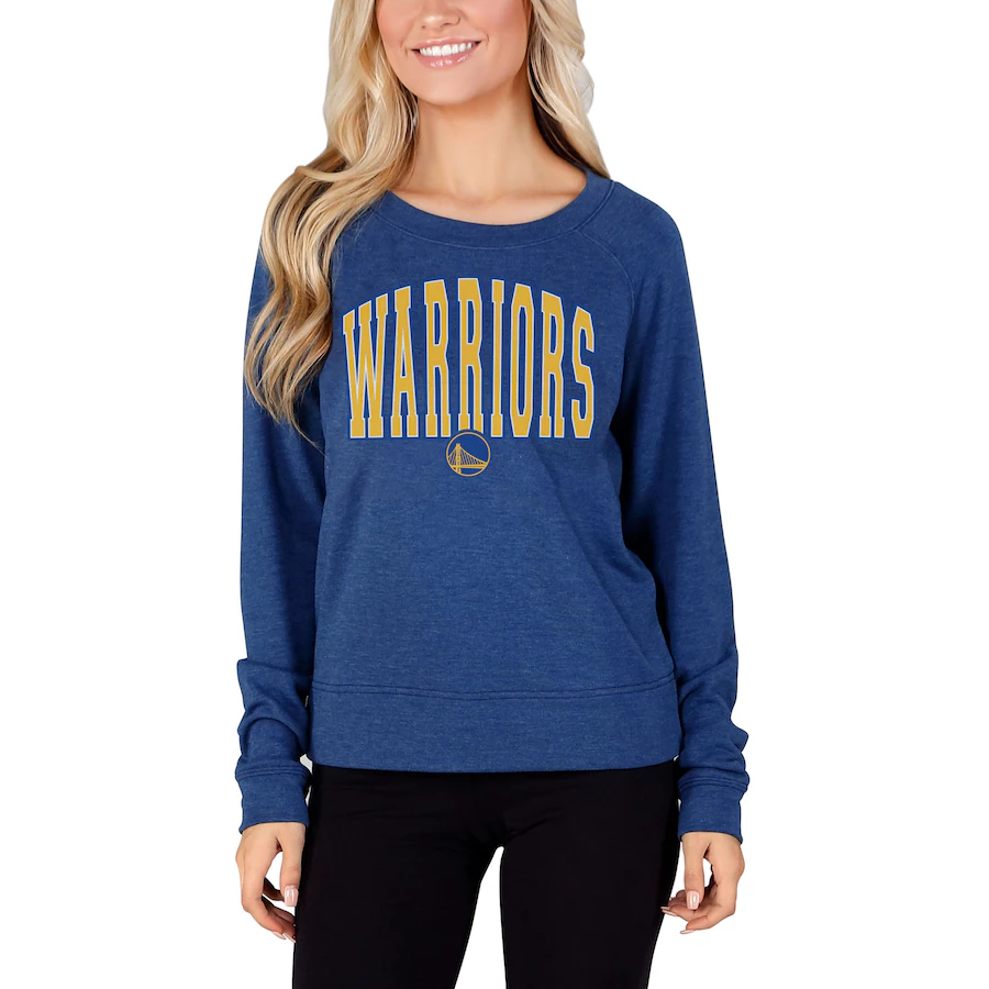 Women's Golden State Warriors Concepts Sport Royal Mainstream Terry Long Sleeve T-Shirt - Jersey